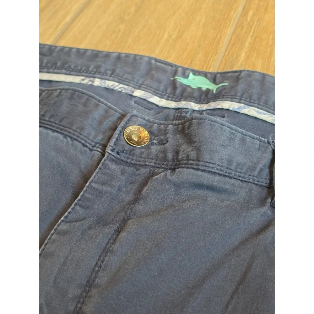 Tommy Bahama Boracay Pants Mens 50x30 Navy Cotton Tencel Stretch Chino 5-Pkt